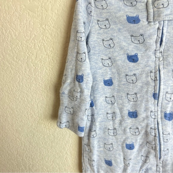 GAP Baby Blue Bear Zip Footsie Onesie Zip Up Outfit - Picture 13 of 16